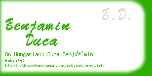 benjamin duca business card